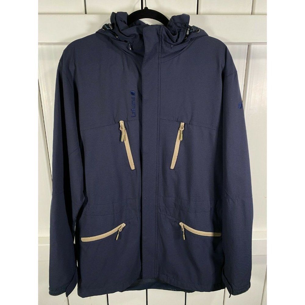 Lafuma Men's 5000 Climaactive Series Jacket Blue Hooded Water/Wind-proof Medium